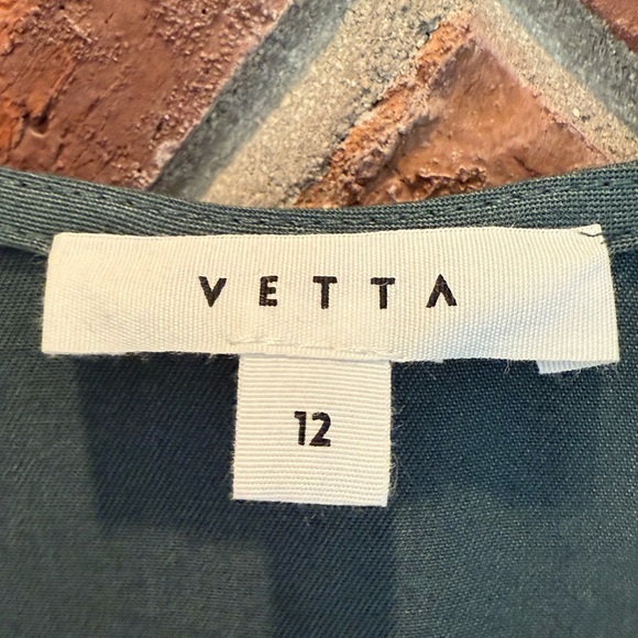 NWT Vetta Capsule Midi Dress Two Piece Green‎ Top Skirt Belt Tencel Size 12 - Picture 6 of 11